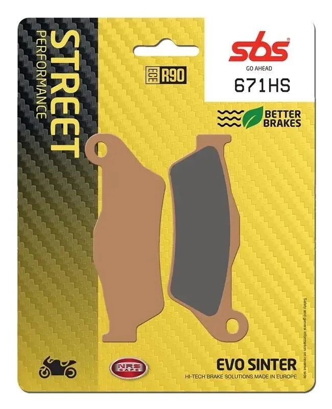[SBS] Kit de Pastillas de freno 671- | FA181/245/643 | (Street) (Sinterizada) (Delantero) MT NK Royal 350-650 Triumph TENERE