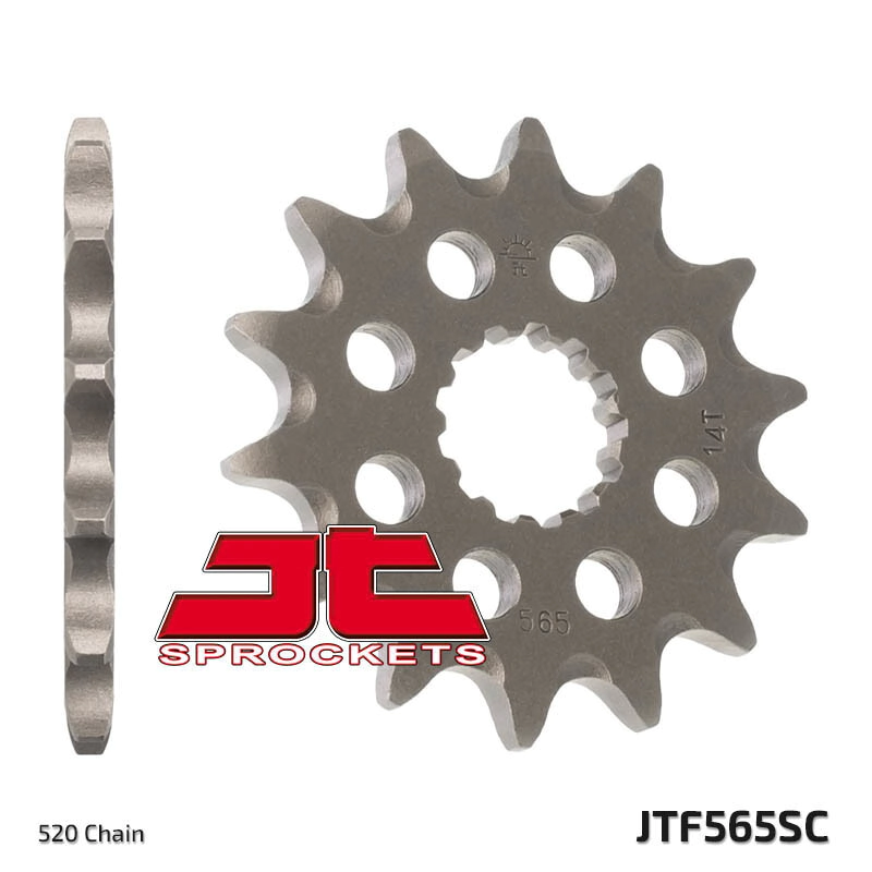 [JT] Piñón Z:14D autolimpiante Yamaha YZ 250 99-24, MT-03 16-24, YZF-R3 15-22, CF 650 NK/GT 21-23, Moto Morini 650 23-24