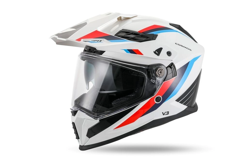 [UFO] Casco Cosmos Tourer Crossover Talle:S Blanco Azul Rojo