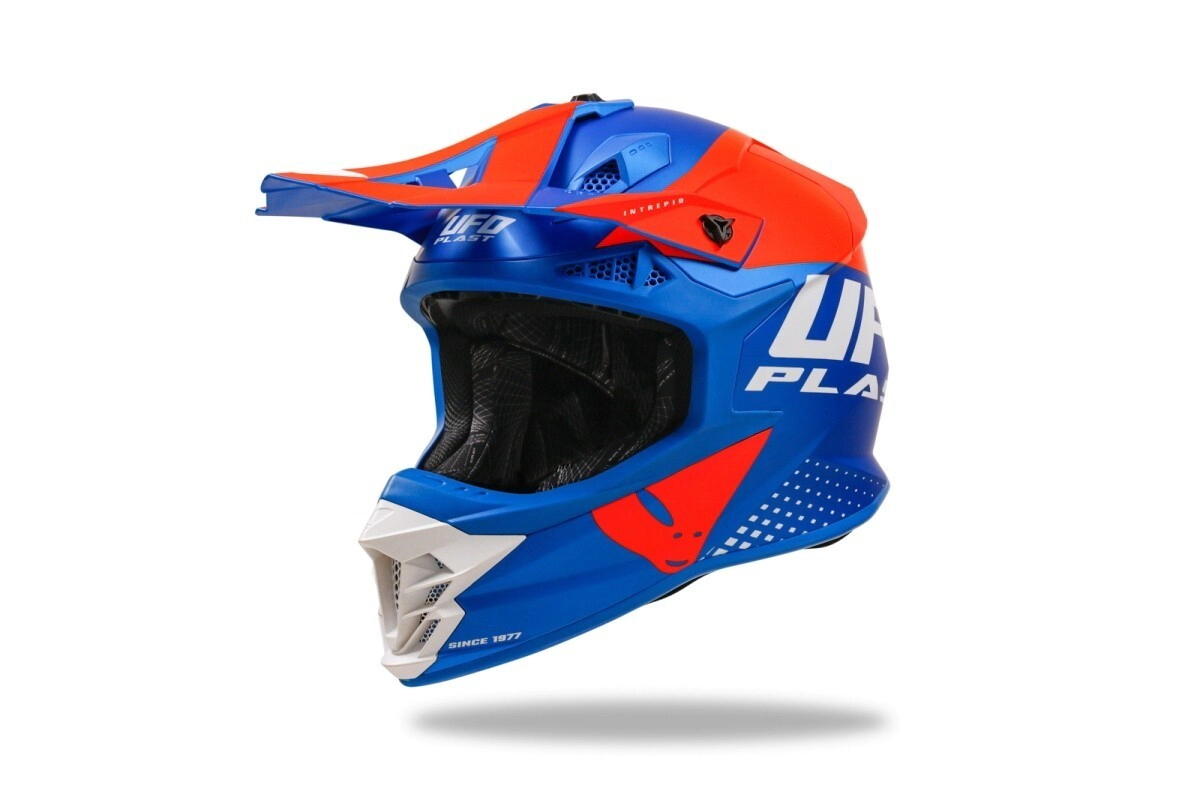 [UFO] Cascos Talle:L Intrepid Naranja Azul Motocross