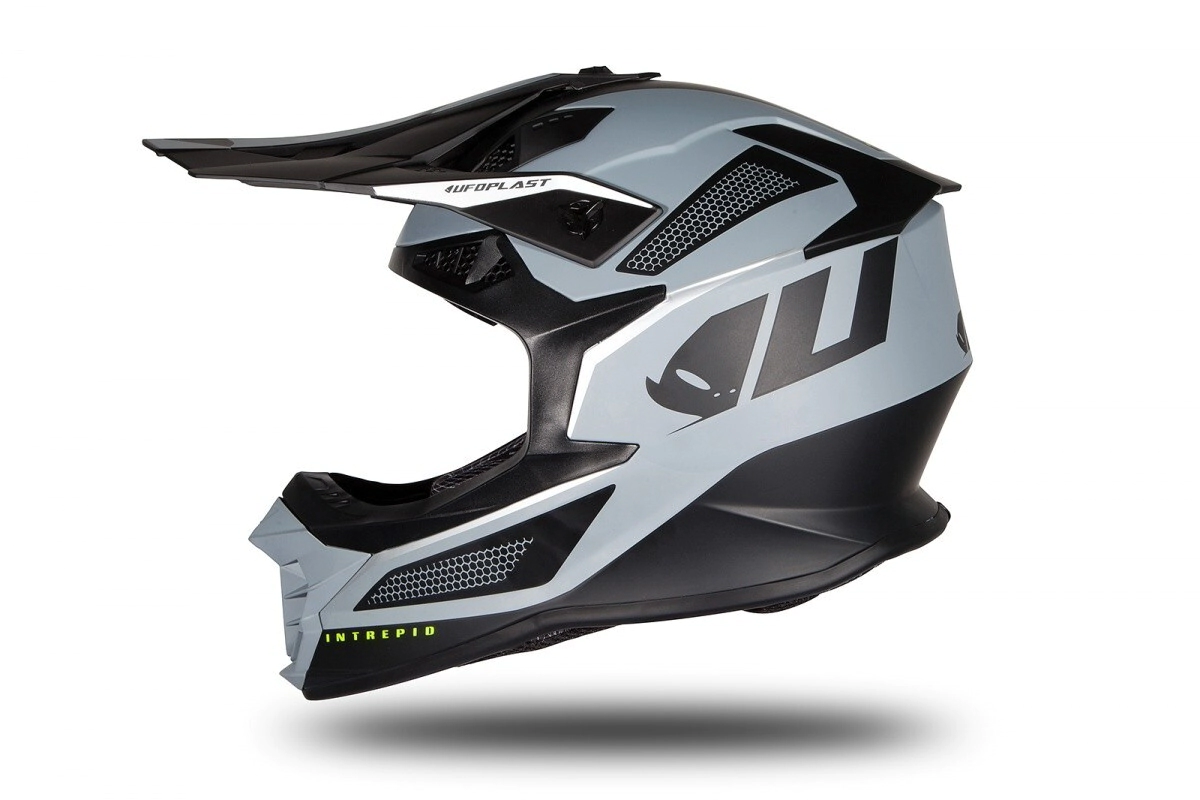 [UFO] Cascos Talle:M Intrepid Negro Gris Mate Motocross