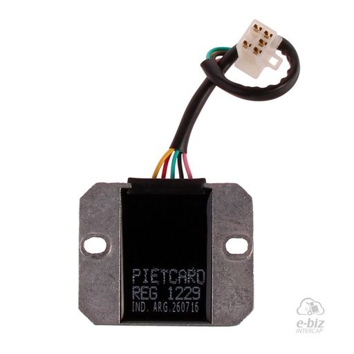 [Pietcard Electronica] Regulador de voltaje Monofásico [CC] [12V] [6A] 1229 Reemplaza 1056 Siambretta FTA 125 Appia Brezza 150 13-24