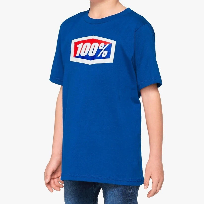 [100%] Remera [Official Youth T-Shirt] Talle L [Color: Azul]
