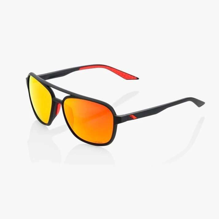 [100%] Lentes de sol Kasia Soft Tact Black HiPER Red Multilayer Mirror Lens