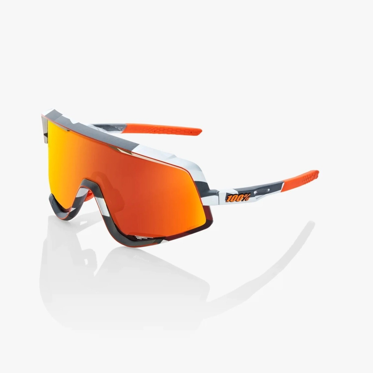 [100%] Lentes de sol Glendale Soft Tact Grey Camo HiPER Red Multilayer Lens