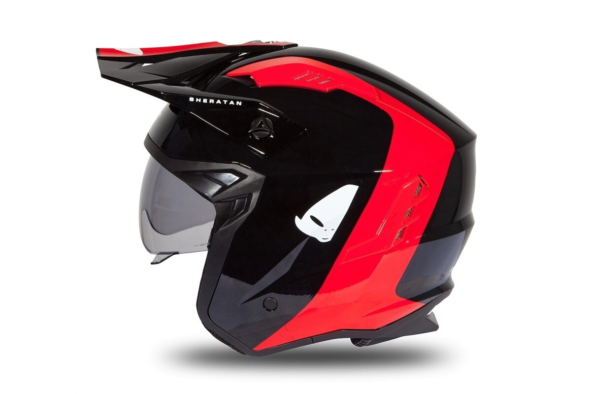 [UFO] Cascos Talle:XL Sheratan Negro Rojo Brillante JET