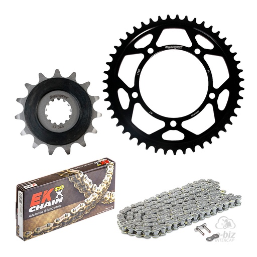 [VARIAS] Kit de transmisión 650XA T47 T15 Supersprox Cadena EK 525SROZ2-118 O-Ring MLJ Suzuki DL V-Strom 650 03-23, V-Strom 1000 02-18