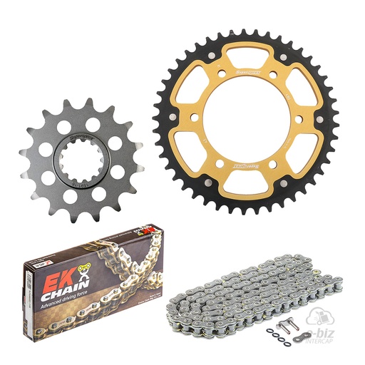 [VARIAS] Kit de transmisión Yamaha MT 07A / MT 09 T45 / T16 SUPERSPROX + CADENA EK 525SROZ2-118 O-Ring W / MLJ