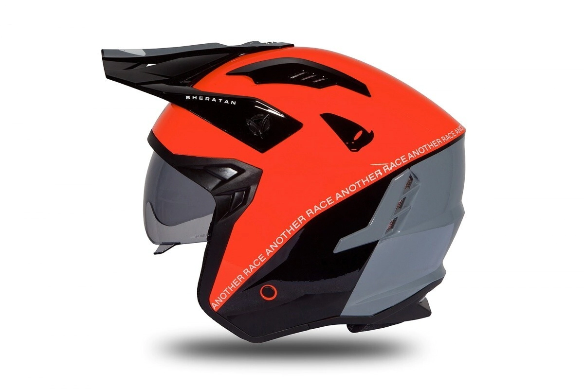 [UFO] Cascos Talle:M Sheratan Naranja Negro Gris Brillante JET