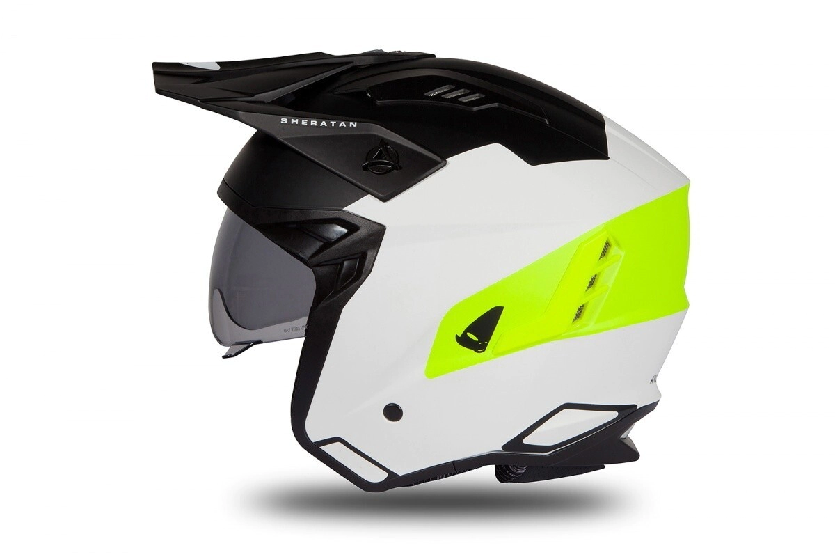 [UFO] Cascos Talle:M Sheratan Blanco Negro Amarillo Fluor Mate JET