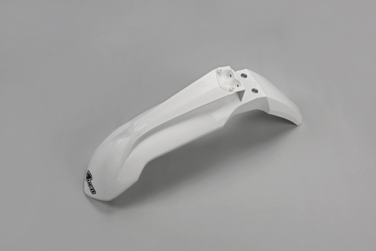 [UFO] Guardabarros Delantero Color Blanco KTM E-XC 125 2016, EXC 125-200-250-300-450-500 13-16, EXC-F 250-350 13-16, Freeride E-SX 13-16, Freeride E-XC 13-16… (5 modelos)