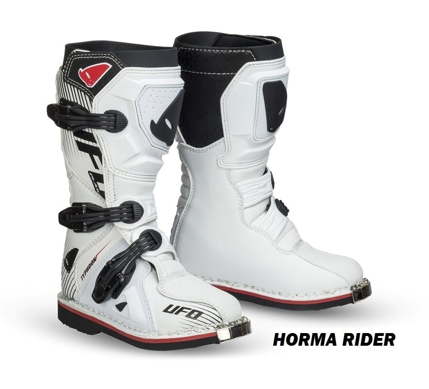 [UFO] Botas Typhoon Niño Offroad Blanco Rojo 37