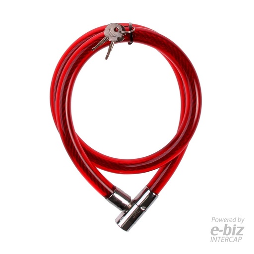 [JRS] Lingas Y Seguridad Linga Lock Roja D.22X2000MM Cable Acero Trenzado CON Revestimiento Plastico