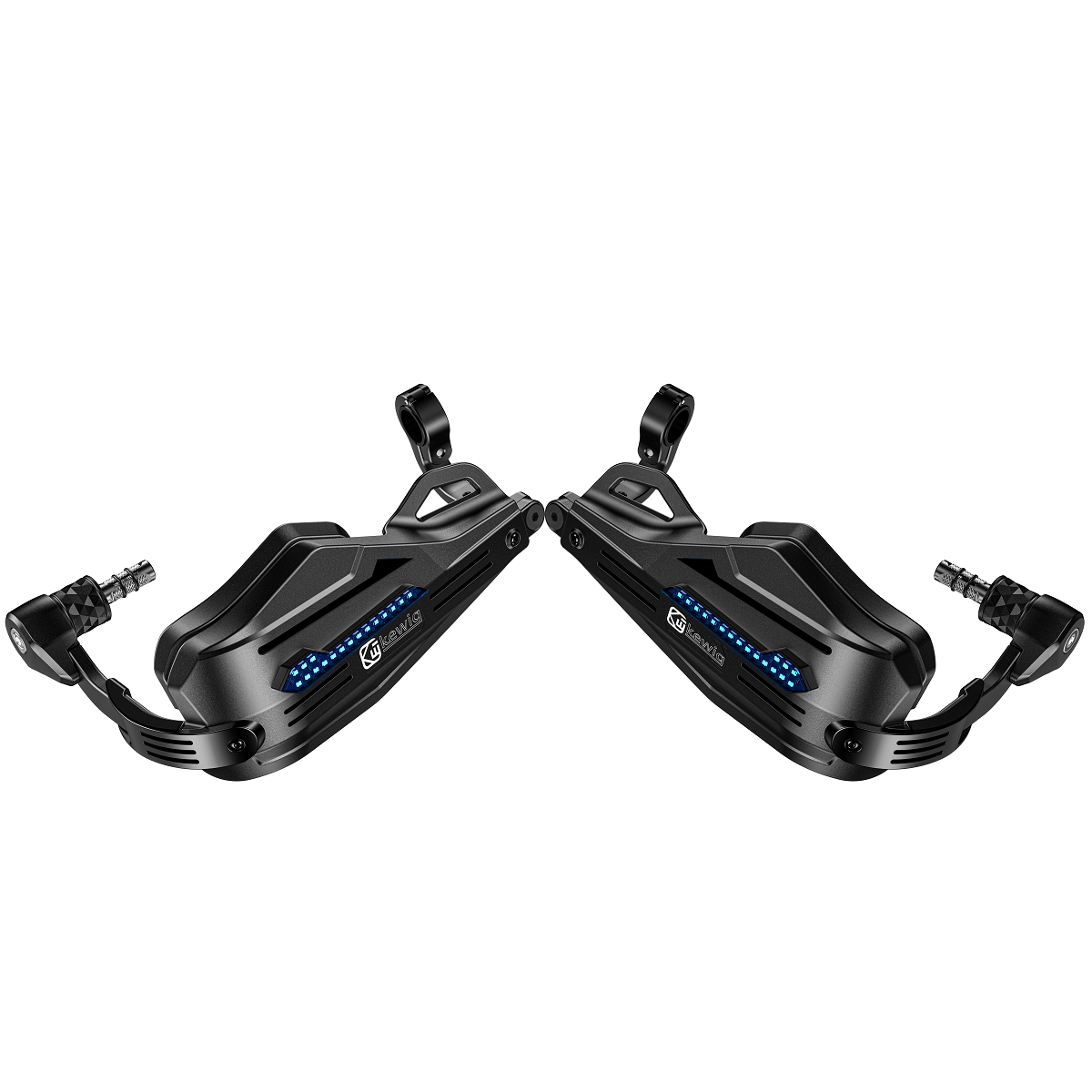 [KEWIG MOTO EQUIPMENT] Cubremanos Gen 2 LED Reforzados Aluminio + PC [Color: NEGRO]