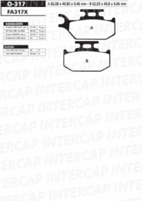 [ORA] Kit de Pastillas de freno | O-317 | Suzuki ATV LT-A 500 FK2 VINSON 4WD