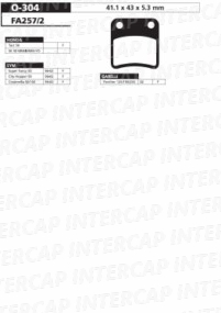 [ORA] Kit de Pastillas de freno | O-304 | Honda FSC 600 / 600 SILVERWING