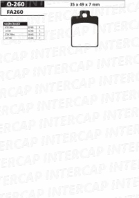 [ORA] Kit de Pastillas de freno [O-260] para Vespa Road ET2 50 cc, LX 50, ET4 150 cc