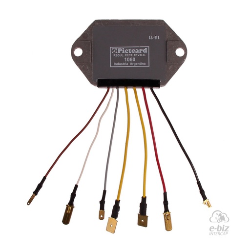 [Pietcard Electronica] Regulador de voltaje 1060 Corriente Continua 12V Monofásico 20A (control de cebador eléctrico y luz piloto de carga) Piaggio Vespa Hexagon 125, Skipper 125/150