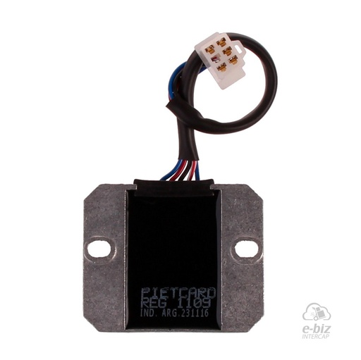 [Pietcard Electronica] Regulador de voltaje 1109 (VA x 1206-1208) Corriente Continua 12V Monofásico 6A Imsa 110 IM / Mondial HD 125L, RD 125L, LD 110 (MOD. 2000 con CDI a Batería)