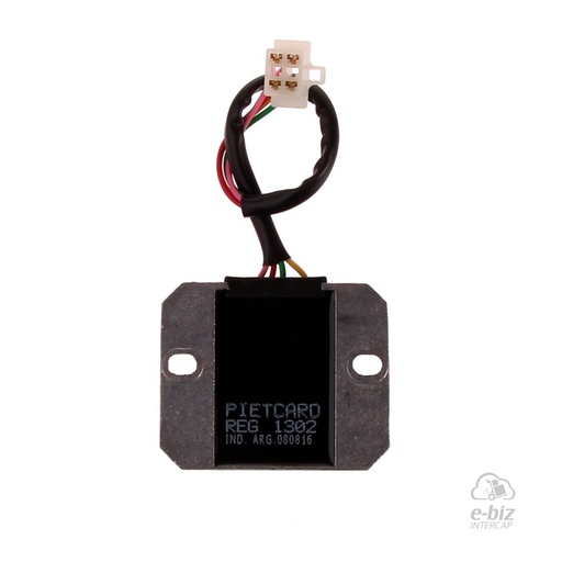 [Pietcard Electronica] Regulador de voltaje 1302 Corriente Continua 12V Monofásico 6A (se reemplaza por 1236) Cerro 110 Fire-R Cuadriciclo, 200 Speed, 250 Extreme, Ghiggeri 200 Trattore Honda CG 150 08-24 || Mondial LD 110 2021 || Motomel Skua 150 09-24 || Zanella RX 125 2010