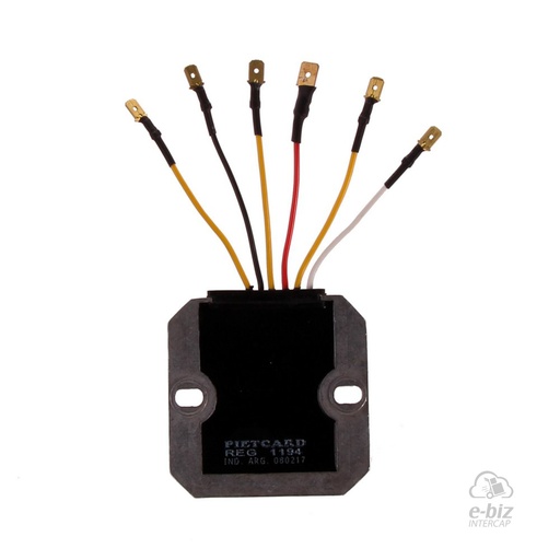 [Pietcard Electronica] Regulador de voltaje 1194 Trifásico Corriente Continua 12V para Alternador 30A con Tecnología MOSFET Código Original SH261-12 Honda Night Hawk 750, CBR F 1000 87-96