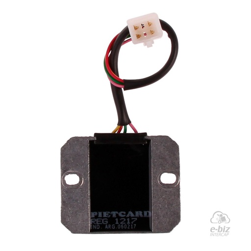 [Pietcard Electronica] Regulador de voltaje Corriente Continua Monofásico 12V 6A 1217 (VA x 1299) para Guerrero Flash 110 G - Motomel SR 200 - TCP 200 - XMM 250 - Zanella ZB 100 (mod. 2017)