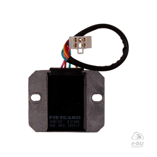 [Pietcard Electronica] Regulador de voltaje 1236 (VA x 1238-1295-1302-1307-1310-1326) Corriente Continua 12V Monofásico 9A Ej: Motomel Eco 70-Bit B 110-Fusion 110-Skua CX 150-CG 200-Motard 200-Skua 200 Honda CG 150 08-24 || Mondial LD 110 2021 || Motomel Skua 150 09-24 || Zanella RX 125 2010