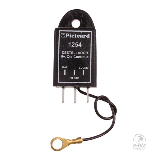 [Pietcard Electronica] Destellador intermitente electrónico 1254 6V con luz piloto Universal