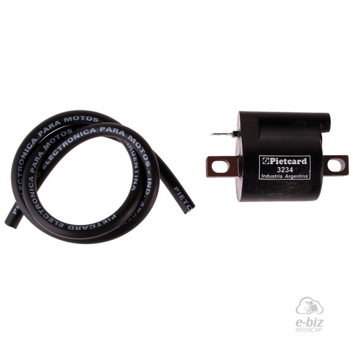 [Pietcard Electronica] Bobina de alta 3234 Reemplaza 3225 Maverick Cross MA 125 GY, Fox 110 (2007), MA 100-2, 100-3, 100-5 Appia Brezza 150 13-24 || Cerro BIX 110 05-24 || Corven Energy 110 06-12 || Gilera Smash 110 20-23 || Guerrero GT Day 110 04-24