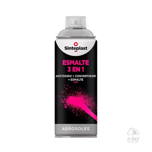 [SINTEPLAST] Pintura en aerosol 3 en 1 [Brillospray Max] Esmalte Gris 440 cm3