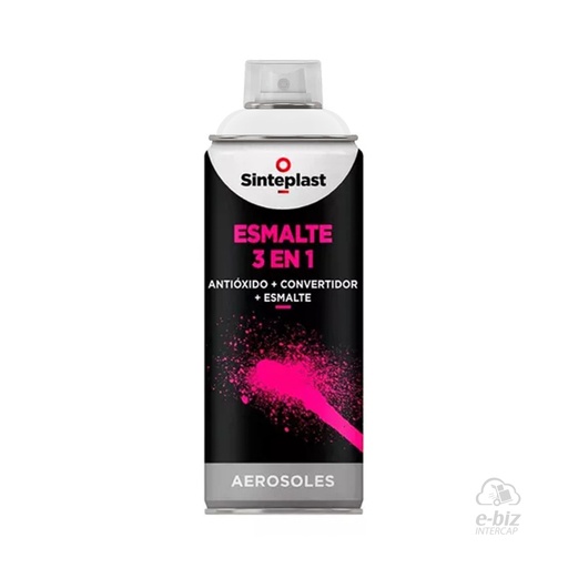 [SINTEPLAST] Pintura en aerosol 3 en 1 [Brillospray Max] Esmalte Blanco 440 cm3