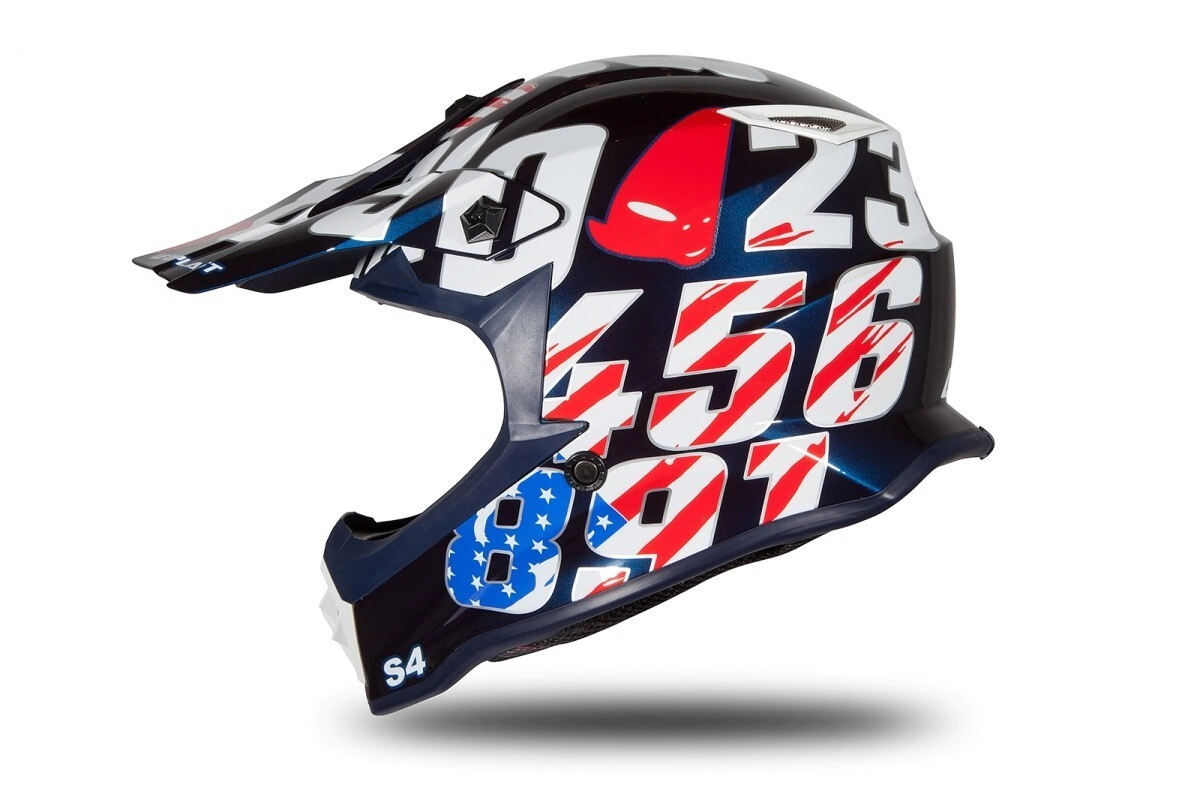 [UFO] Casco Kids Numeros [Color: Azul brillante] Talle:S