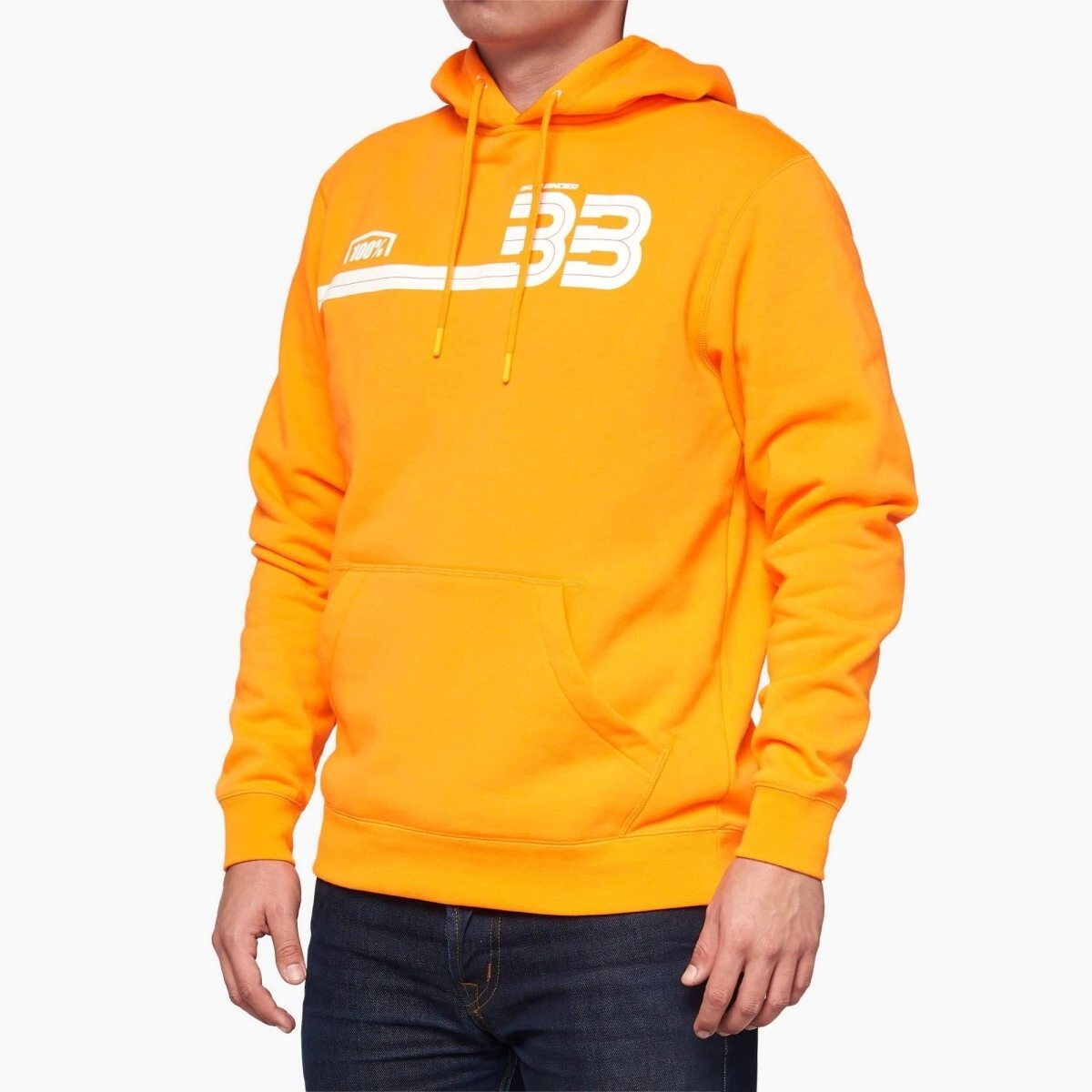 [100%] Buzo BB33 PO KP Hooded Pullover Sweatshirt [Color: Naranja Fluor] Talle:M