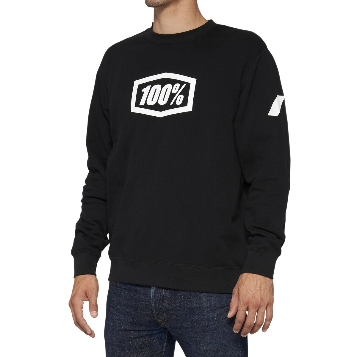 [100%] Buzo Icon Pullover Crewneck Fleece [Color: Negro] Talle:2XL