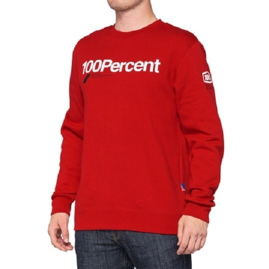 [100%] Buzo Manifesto Pullover Crewneck Fleece [Color: Rojo Oscuro] Talle:S