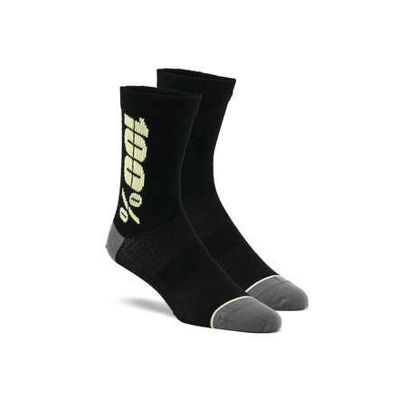 [100%] Medias Rythym Merino Wool Performance Socks [Color: Negro y Amarillo] Talle:L/XL