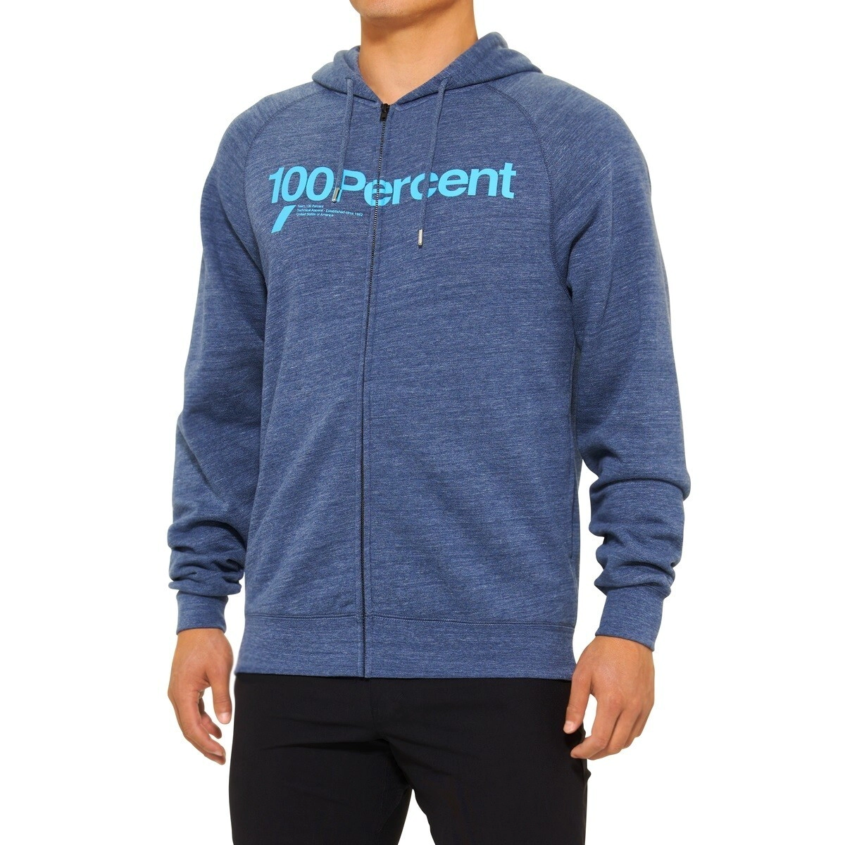 [100%] Campera Kerv Zip Hoodie Fleece [Color: Azul Marino Jaspeado] Talle:S