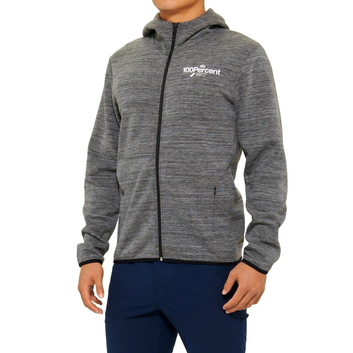 [100%] Campera Rorik Tech Zip Hoodie [Color: Gris Carbón Jaspeado] Talle:S