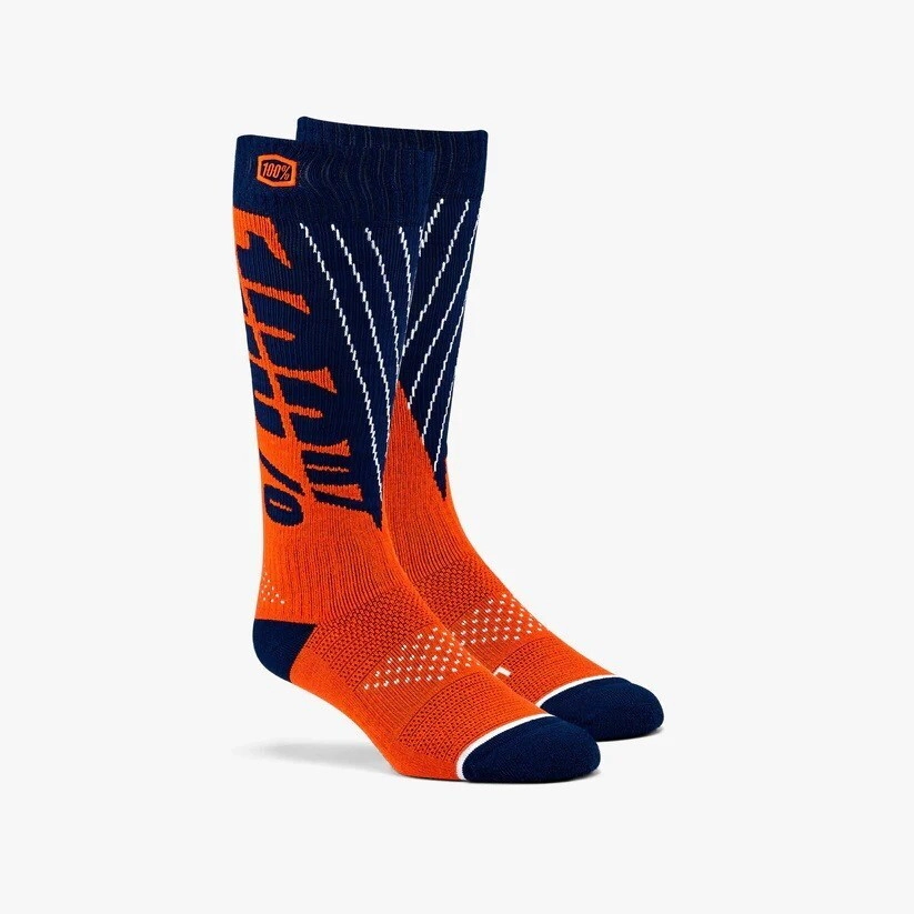 [100%] Medias Torque Thick Comfort MX [Color: Azul marino/Naranja] Talle:S/M