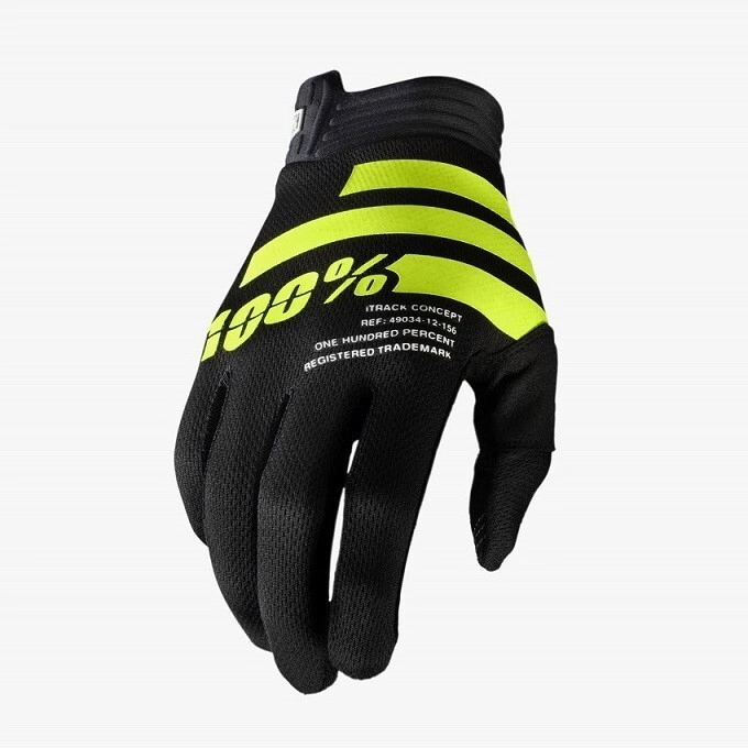 [100%] Guantes iTrack [Color: Negro/Amarillo fluo] Talle:M