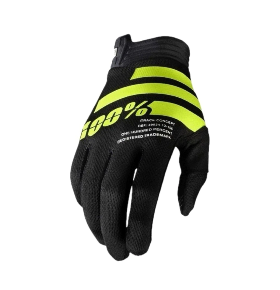 [100%] Guantes iTrack [Color: Negro/Amarillo fluo] Talle:L