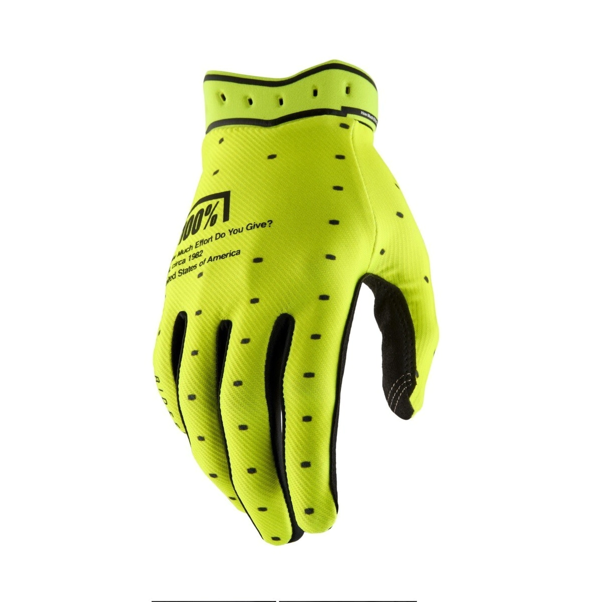 [100%] Guantes Ridefit [Color: Amarillo fluo] Talle:2XL