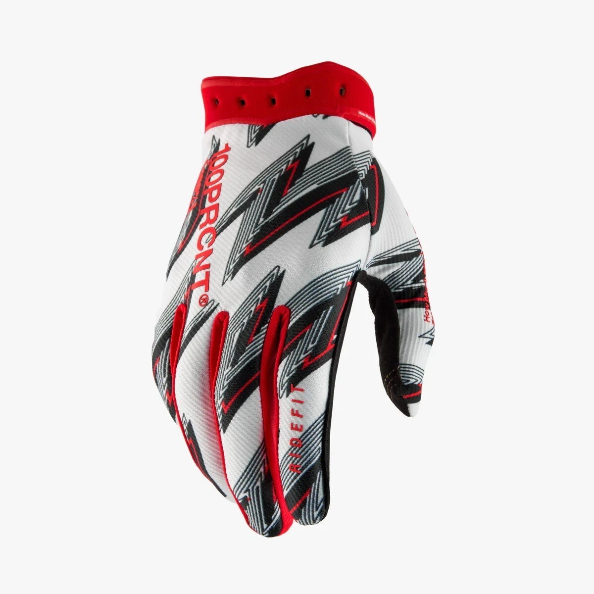 [100%] Guantes Ridefit Blanco/Rojo Talle L