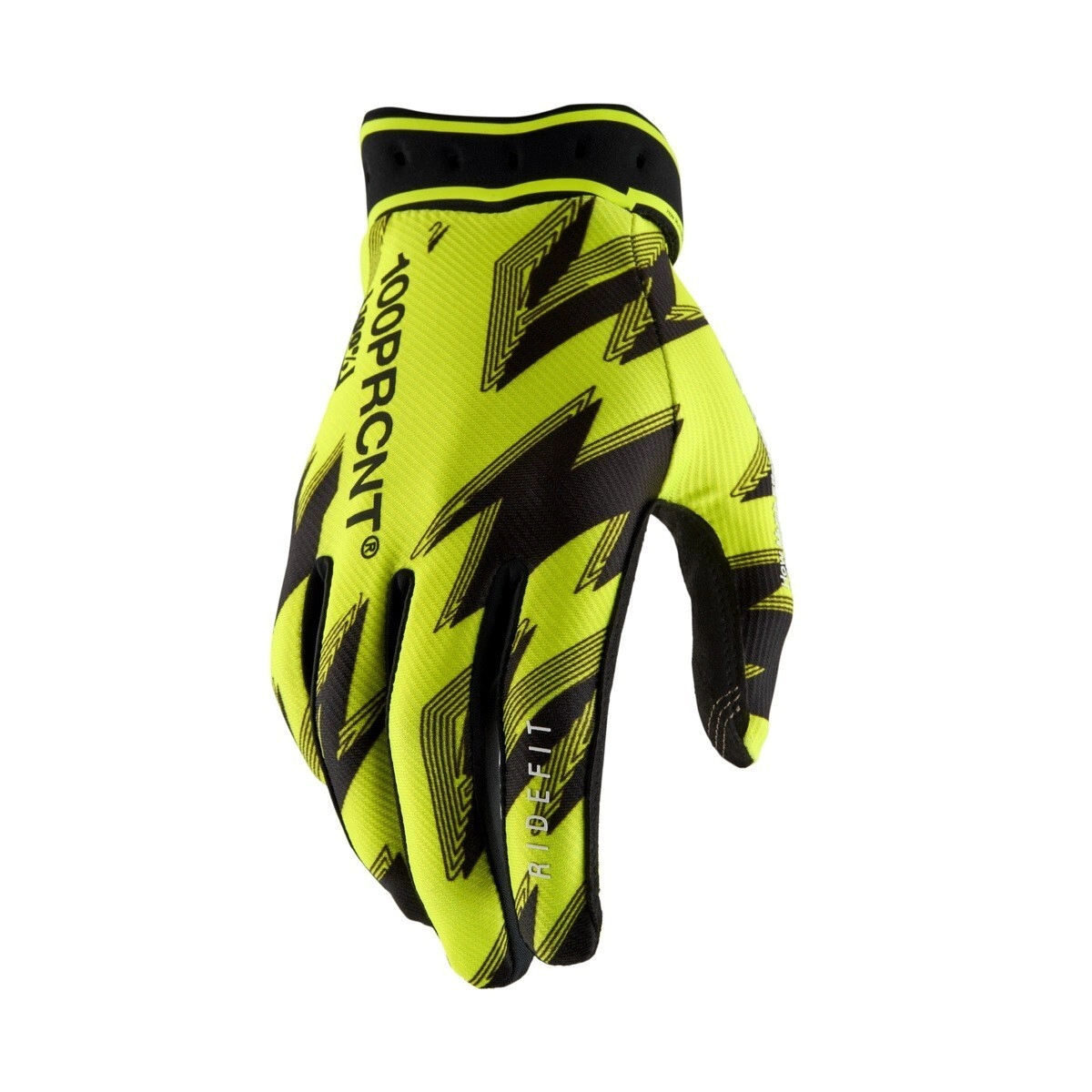 [100%] Guantes Ridefit Amarillo Fluo/Negro Talle L