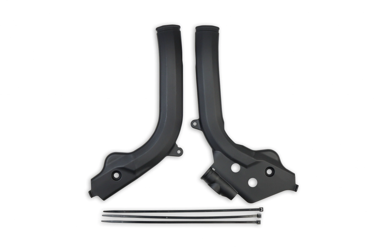 [UFO] Cubre cuadro chasis [Color: Negro] KTM E-XC 125-250 16-23, EXC 125-150-200-250-300-450-500 16-23, EXC 6DAYS 300 2018, EXC Erzberg Rodeo 300 2023, EXC TPI 150-250-300 18-23… (15 modelos)