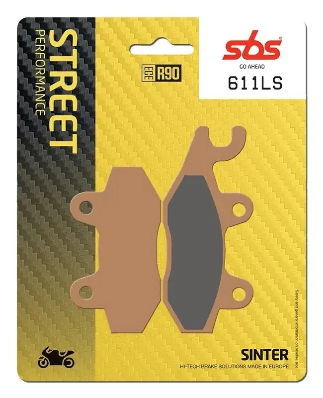 [SBS] Kit de Pastillas de freno | FA135/202/214/228 | 611-STREET (Sinterizada) (Trasero) Tenere KLR Triumph
