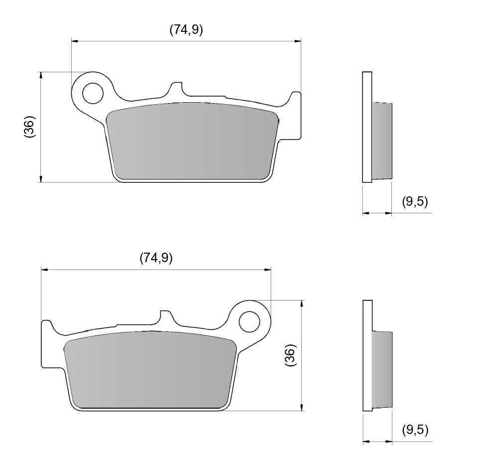 [Dia-Frag] Kit de Pastillas de freno | FA131 | (Dura Tech) (Trasero) XR 250 a 600 Honda 250 XR 79-80, 250 XR Tornado 98-25, XR 250L 86-96, XR 250R 81-04