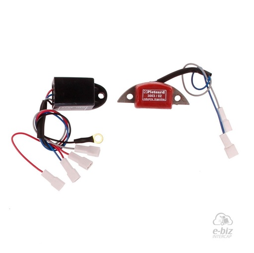 [Pietcard Electronica] Encendido electrónico 2 Reemplaza Platino Condensador Bobina Rojo VOL Motoplat Juki DA Dalt Garelli