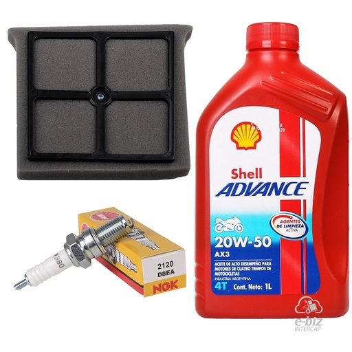 [VARIAS] Kit de service Aceite 20W50 + Bujía + Filtro Corven Hunter 150 2018 || Zanella RX 125 06-24