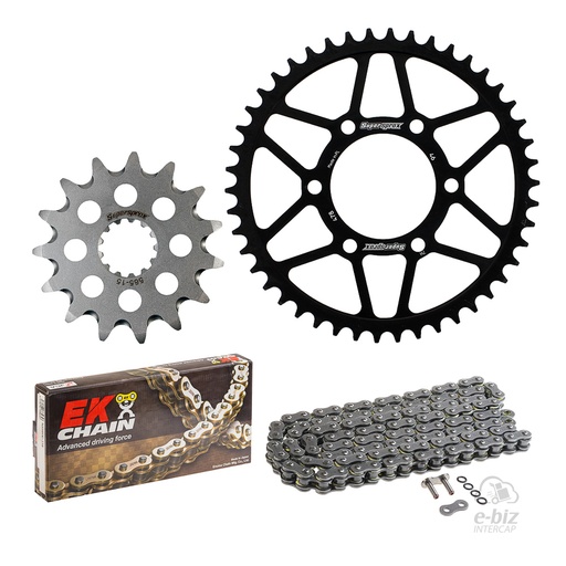 [VARIAS] Kit de transmisión T46 T15 Supersprox Cadena EK 520SRO6-118 O-Ring MLJ Kawasaki KLE Versys 650 2015